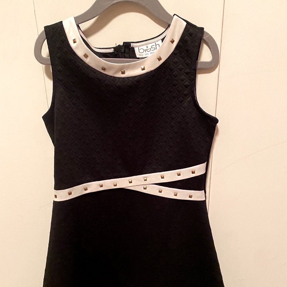 Black and white A line Dress